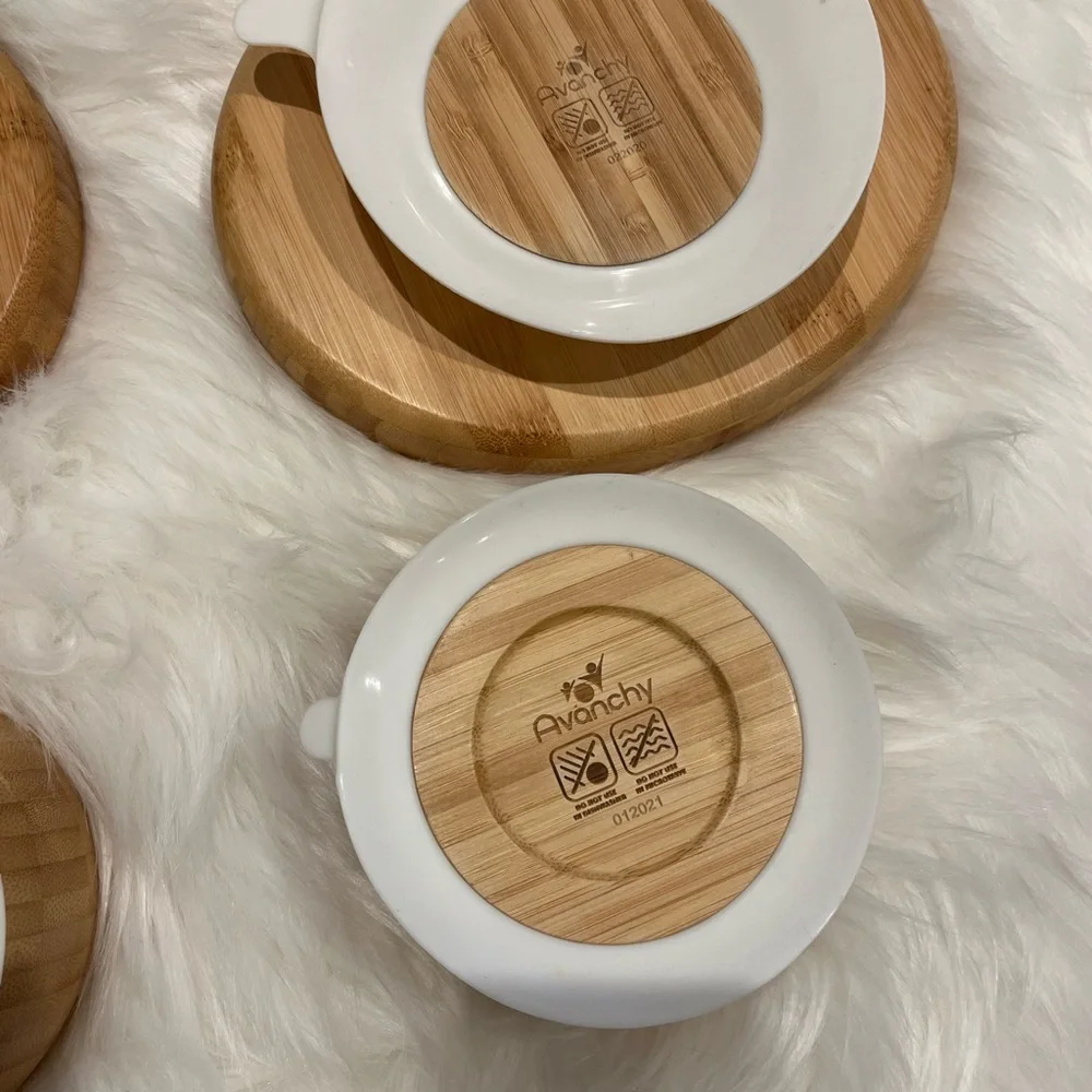 Avanchy Bamboo Suction Plates and Bowls Set - Picture 8 of 8
